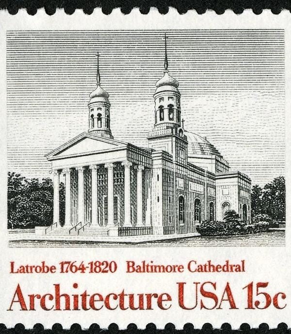 10x Baltimore Cathedral Latrobe Architecture Church 1979 15C Unused Postage Stamp Free Shipping #1 Source Best Prices On Vintage Stamps