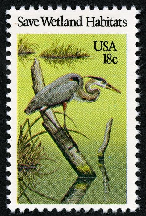 10x Blue Heron Bird Wetland Habitat Preservation Egret 1981 18C Unused Postage Stamp Free Shipping #1 Source Best Prices On Vintage Stamps