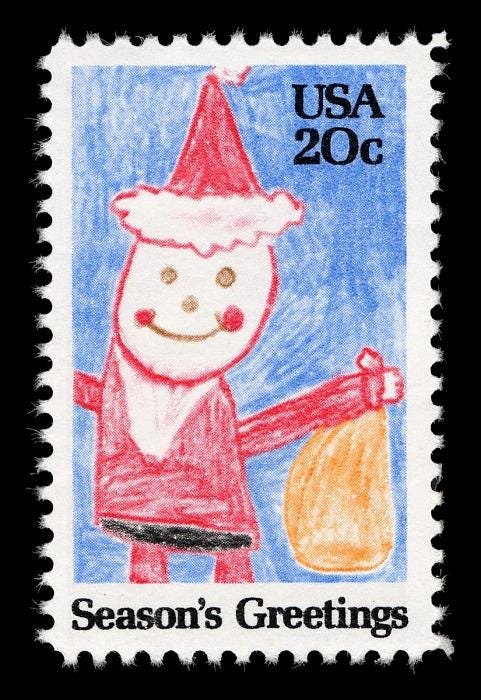 10x Christmas 1984 Santa Claus Crayon Drawing 20C Unused Vintage Postage Stamps Free Shipping #1 Source. Best Prices On Stamps