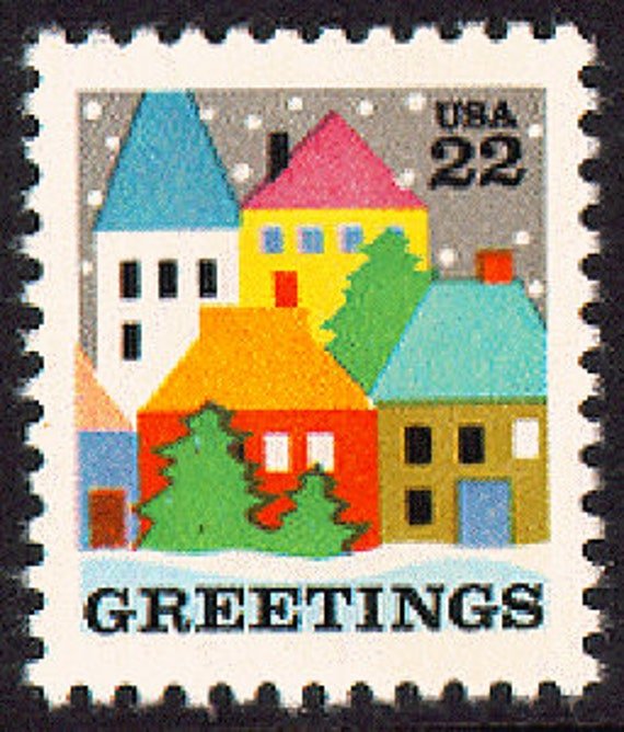 10x Christmas 1986 Village 22C Unused Vintage Postage Stamps Free Shipping Your #1 Source. The Best Prices On Stamps