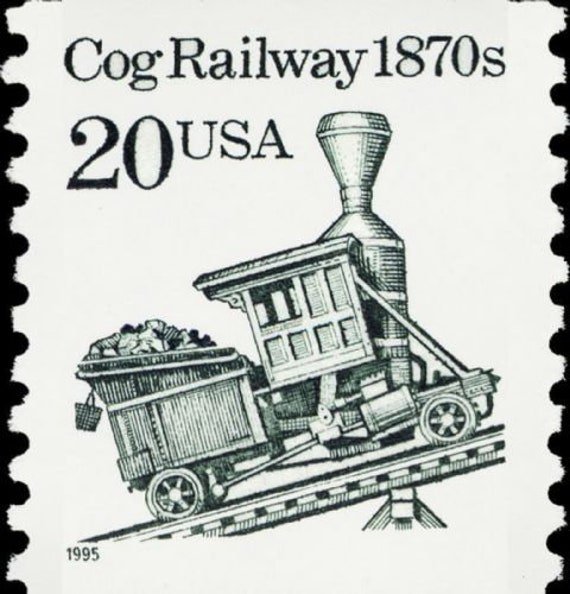 10x Cog Railway New Hampshire Colorado Trains 1995 20C Unused Postage Stamp. Free Shipping #1 Source Best Prices On Vintage Stamps
