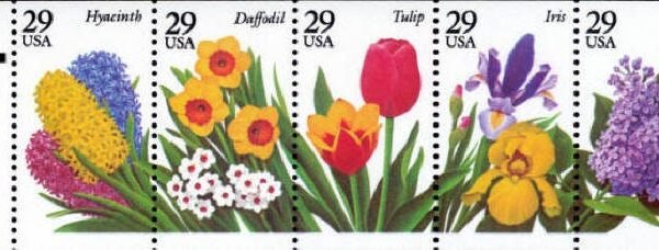 10x Garden Flowers Botanical 5 Different 1993 29C Unused Postage Stamps Free Shipping #1 Source Best Prices On Vintage Stamps