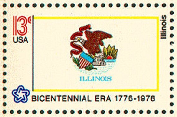 10x Illinois Flag 1976 13C Unused Vintage Postage Stamp Free Shipping Your #1 Source With The Best Prices On Stamps