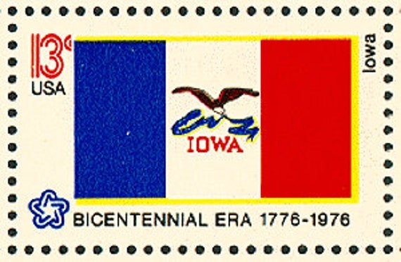 10x Iowa Flag 1976 13C Unused Vintage Postage Stamp Free Shipping Your #1 Source With The Best Prices On Stamps