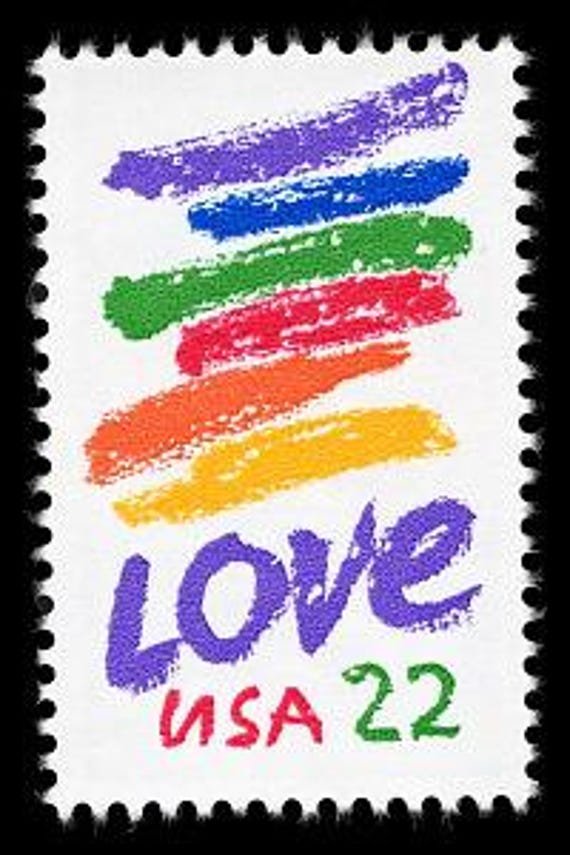10x Love Crayon 1985 22C Unused Postage Stamp Save The Date Wedding Invitation Free Shipping #1 Source Best Prices On Vintage Stamps