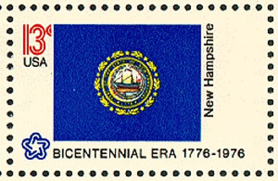 10x New Hampshire Flag 1976 13C Unused Postage Stamp Free Shipping #1 Source Best Prices On Vintage Stamps