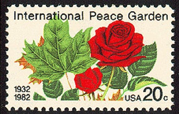 10x Red Roses International Peace Garden 1982 20C Unused Postage Stamp Wedding Free Shipping #1 Source Best Prices On Vintage Stamps