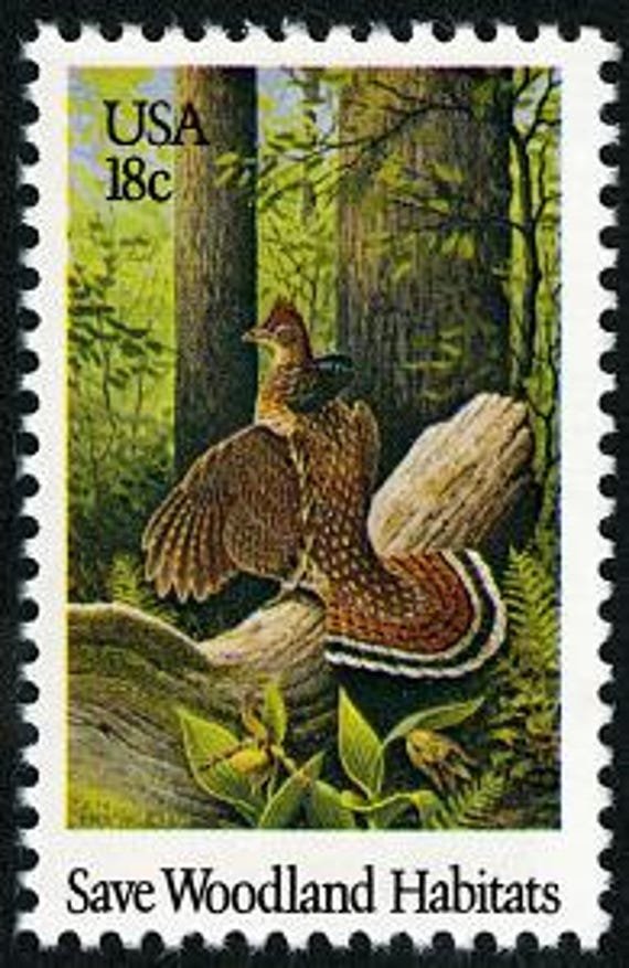 10x Thanksgiving Turkey Grouse Save Habitats Wildlife 1981 18C Green Unused Postage Stamp Free Shipping #1 Source Best Prices Vintage Stamps
