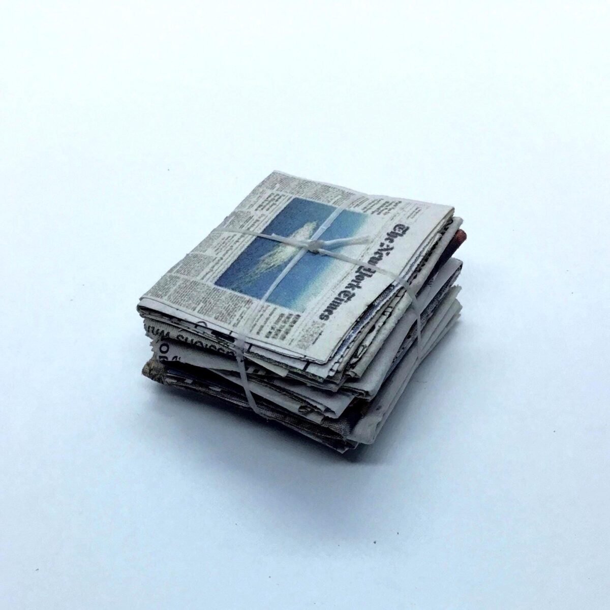 112 Miniature Newspaper Bundle Of Recycling Papers Scale Dollhouse Diorama Customization