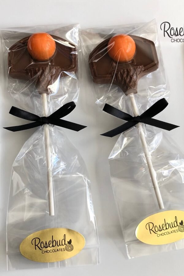 12 Basketball Hoop Chocolate Lollipop Sports Birthday Party Candy Favors Team Banquet Fundraiser