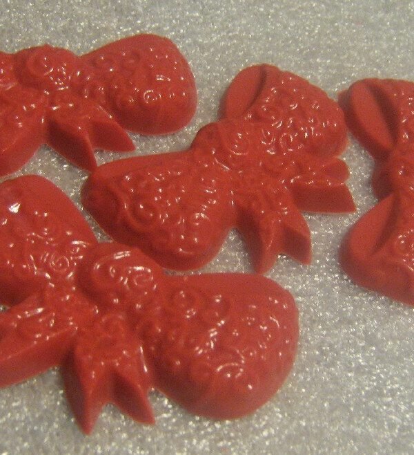 12 Chocolate Designer Christmas Bows Party Favors