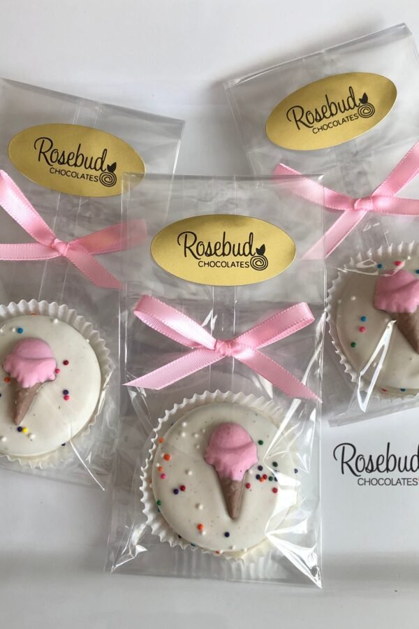 12 Ice Cream Cone Chocolate Covered Oreo Cookie Birthday Party Favors Dessert Candy Sweets