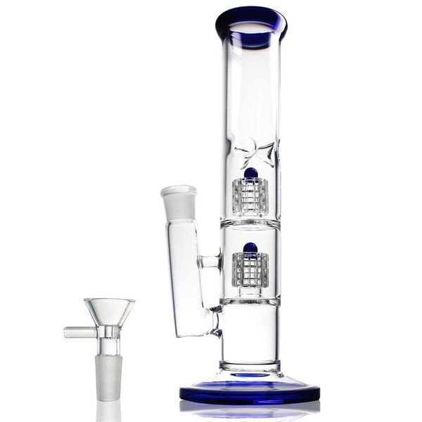 12 Inch 30 CM High Quality Double Tire Filter Glass Beaker Bong Halloween Hookah Water Pipe Water Bottles Assorted Color Made By Order OEM