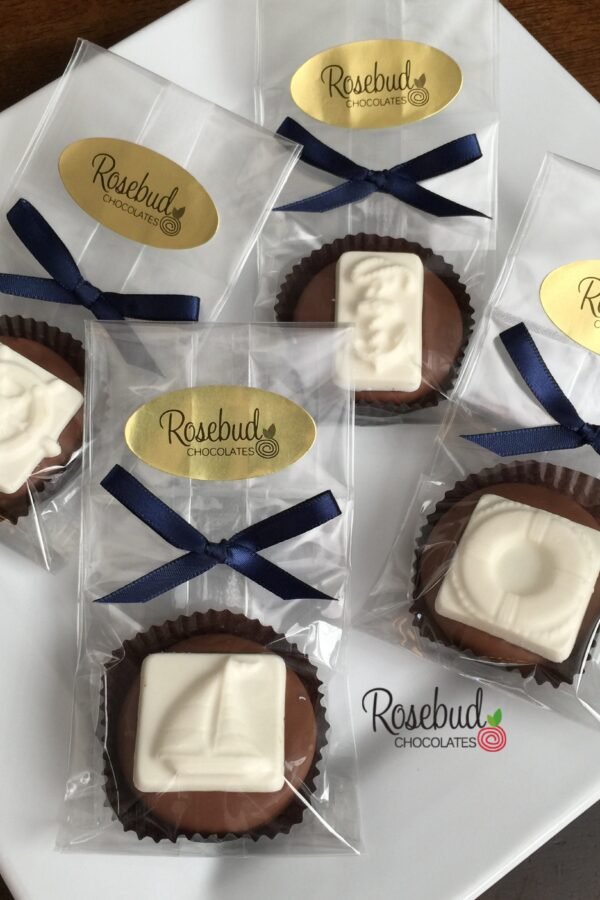 12 Nautical Theme Chocolate Covered Oreo Cookie Favors Anchor Buoy Sailboat Lifesaver Beach Wedding