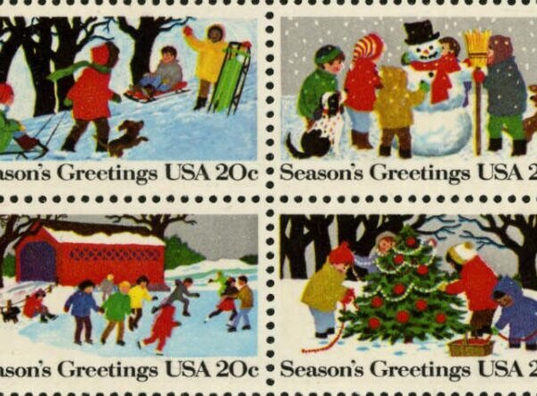 12x Christmas Winter Snow 4 Diff 1982 20C Unused Postage Stamps Free Shipping #1 Source Best Prices On Vintage Stamps