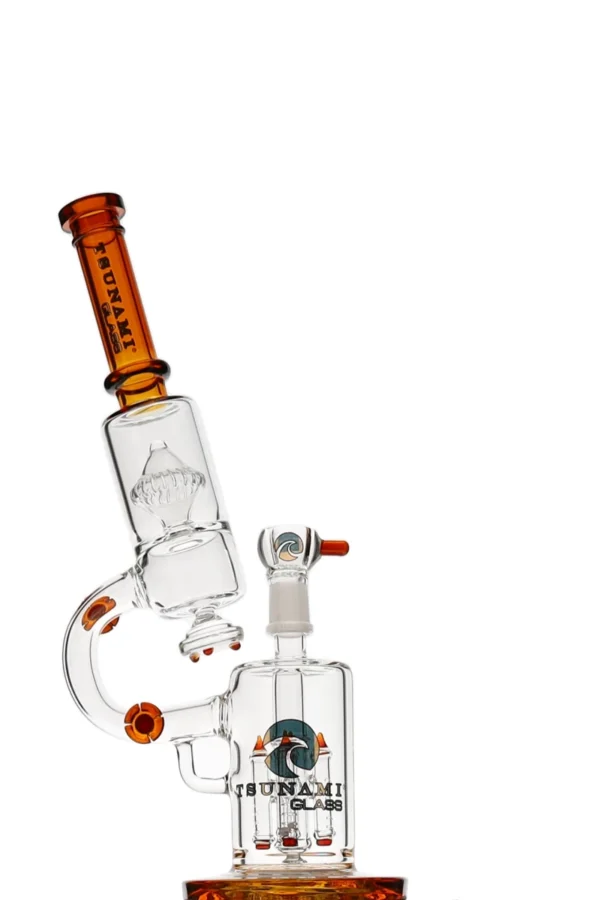 14" Tsunami Microscope Quad Rocket Domed Perc Water Pipe