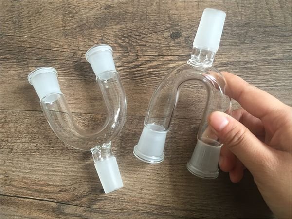 14mm 18mm Glass adapter double bowl dropdown adapter two size Wishbone Glass Splitter Frosted Adapter for options for glass bong water pipes