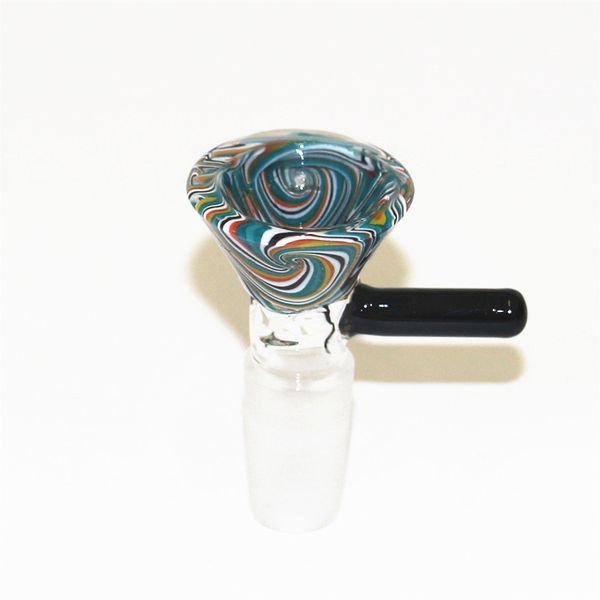 14mm male Glass bong hookah Slide bowl Dry Herb Tobacco bowls Ash Catcher for smoking Bongs Water Pipes oil Rig