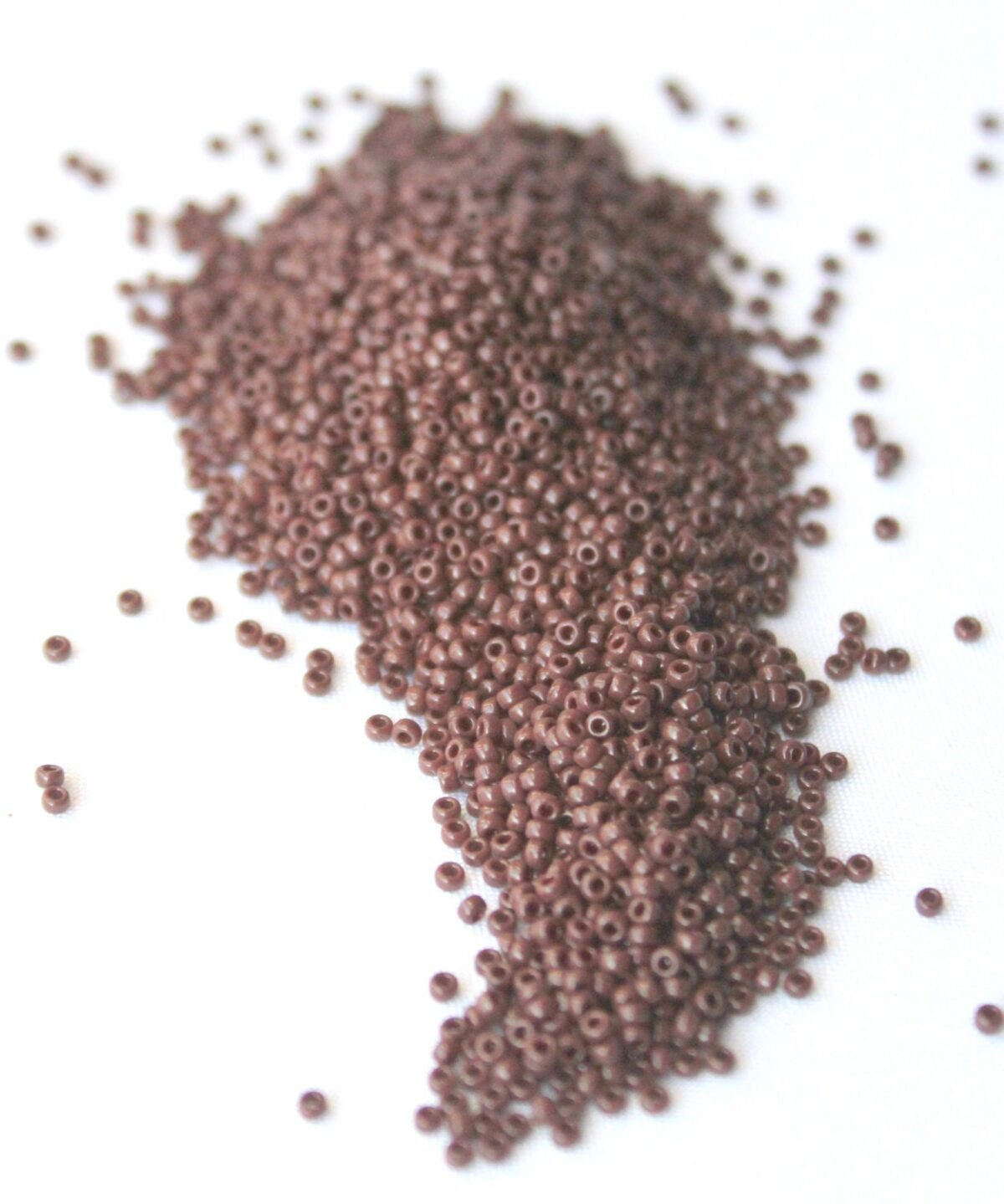 15/0 Op Chocolate Miyuki Seed Bead, 10-Gram Bag, Color # 15-409. | Sheen Finish