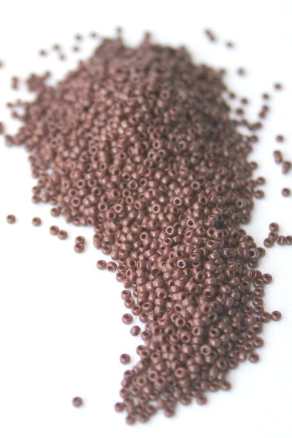 15/0 Op Chocolate Miyuki Seed Bead, 10-Gram Bag, Color # 15-409. | Sheen Finish