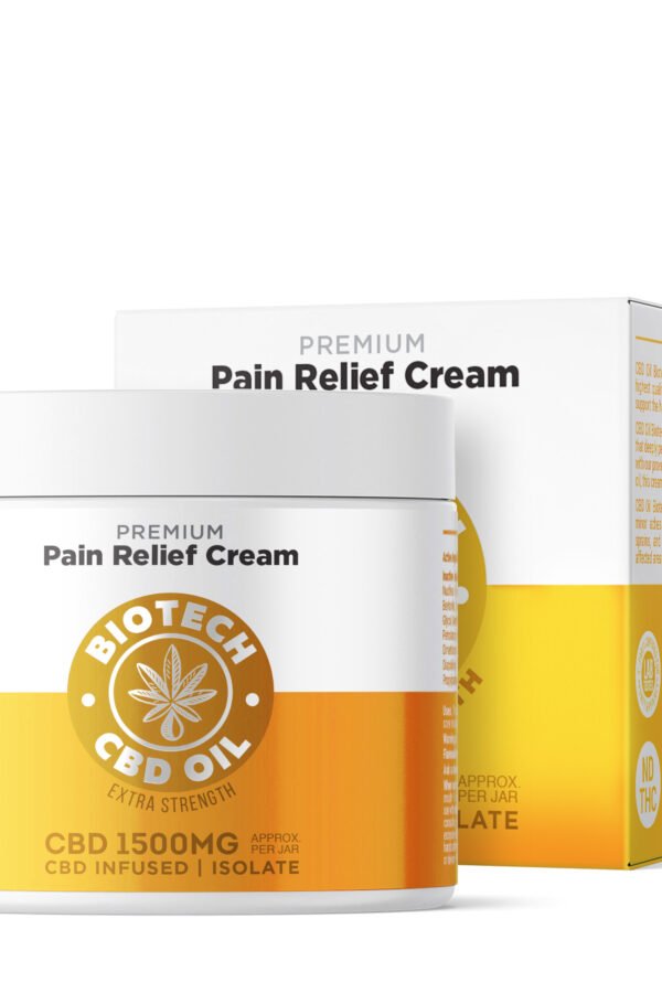 1,500mg CBD Pain Relief Cream - 4oz - Biotech CBD