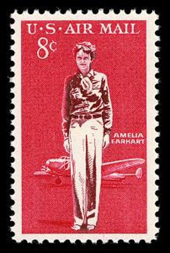15x Amelia Earhart Lockheed Aviation Female Pilot 1963 8C Red Postage Stamps Free Shipping #1 Source Best Prices On Vintage
