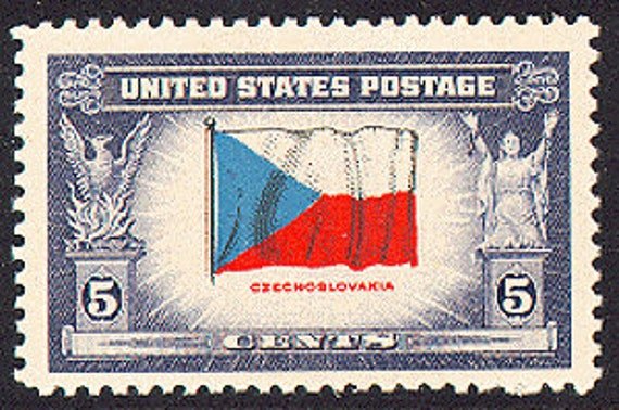 15x Czechoslovakia Flag 1943 5C Unused Vintage Postage Stamp. Free Shipping #1 Source. Best Prices On Stamps