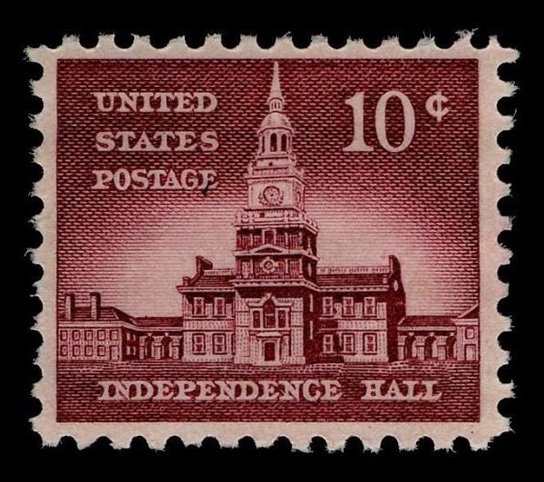 15x Independence Hall Philadelphia Pennsylvania 1956 10C Red Brown Unused Postage Stamp Freeshipping #1 Source Best Prices On Vintage Stamps