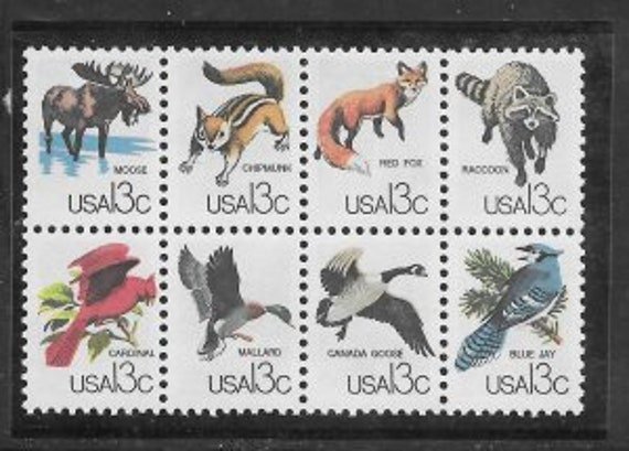 16x Wildlife Us Canada Animals Fauna Moose Fox Goose 1978 13C Unused Postage Stamp Free Shipping #1 Source Best Prices On Vintage Stamps