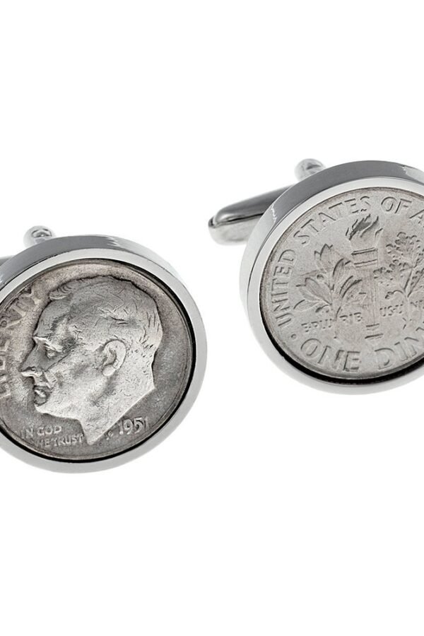 1951 Birthday - Coin Cufflinks, Rare Gifts For Men, Year Coin, Birthday Handmade Gift
