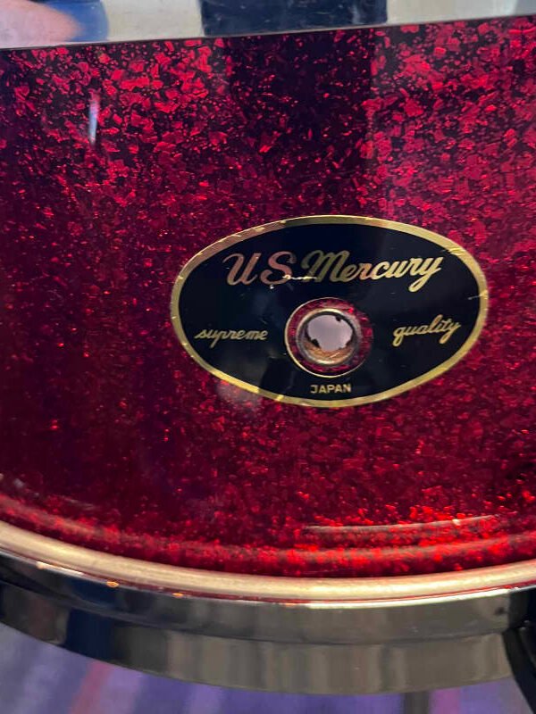 1960 s U.S. Mercury Snare drum Red sparkle wrap