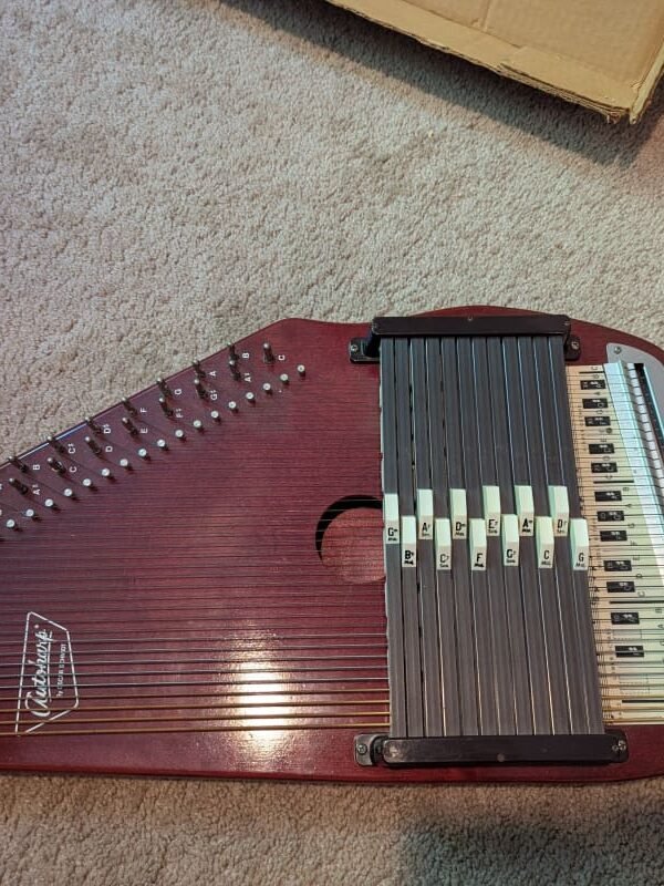 1980s Oscar Schmidt OS15B BH model Autoharp Cherry