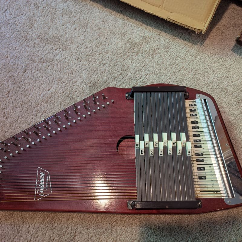 1980s Oscar Schmidt OS15B BH model Autoharp Cherry