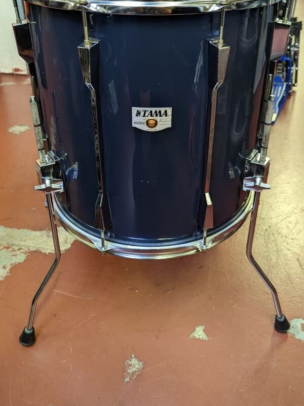 1980s/1990s Tama Rockstar DX 16 x 16" Floor Tom Dark Blue Wrap