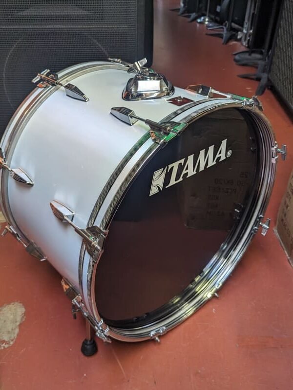 1983 Tama Swingstar 14 x 22" Bass Drum Metallic White Wrap