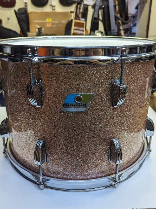 1990s Ludwig 10 X 14" Tom Champagne Sparkle Wrap