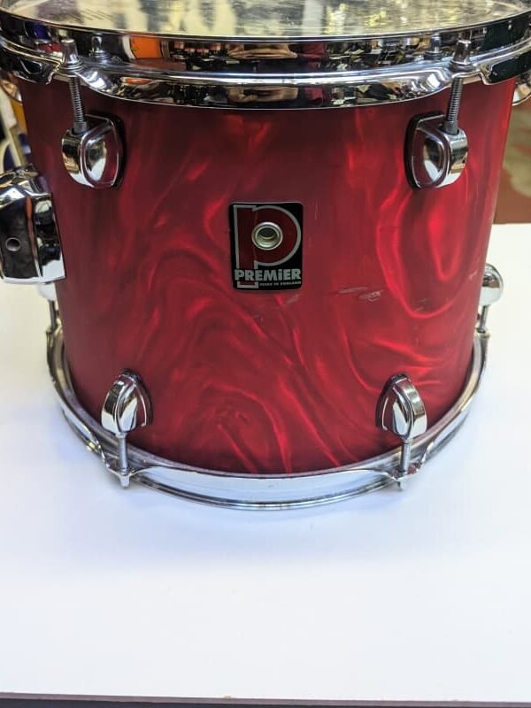 1990s Premier 10 x 12" Tom Red Satin Swirl Wrap