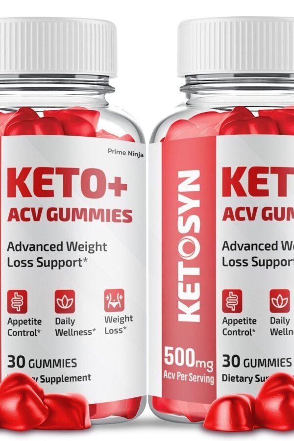 2 Pack Ketosyn Keto ACV Gummies Max Strength Formula with Apple Cider Vinegar
