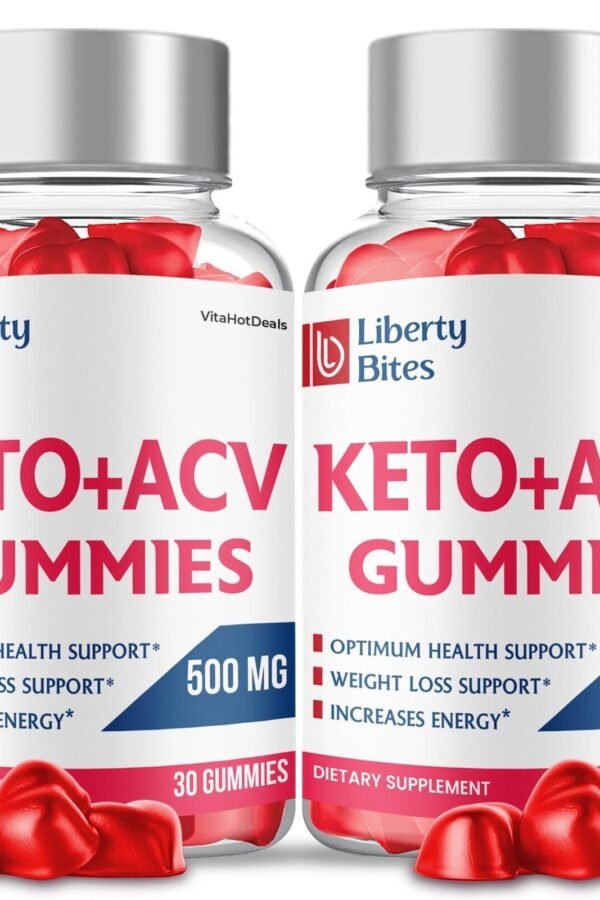 2 Pack Liberty Bites Keto ACV Gummies ACV Max Strength Formula Gummies