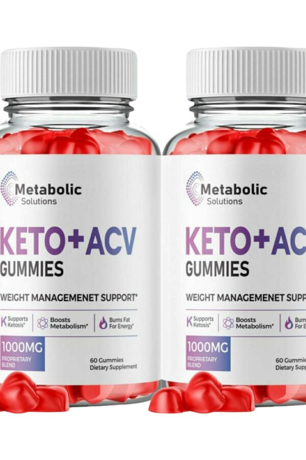2 Pack Metabolic Solutions Keto ACV Gummies For Weight Loss - 120 Gummies