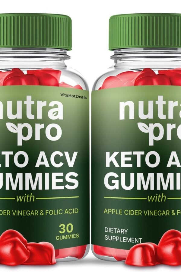 2 Pack Nutra Pro Keto ACV Gummies, Max Strength Premium Formula, NutraPro ACV