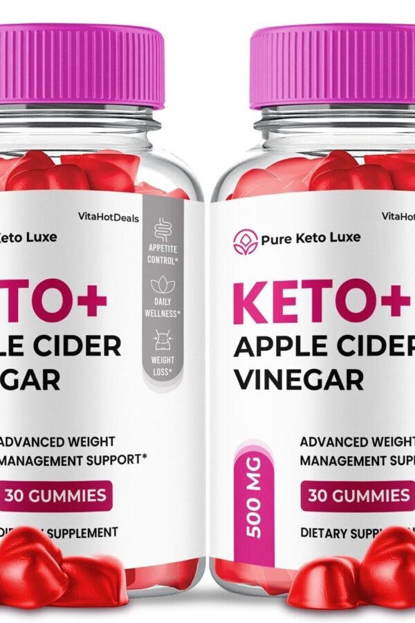 2 Pack Pure Keto Luxe ACV Gummies Max Strength Formula
