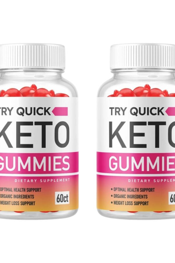 2 Pack Try Quick Keto Gummies - TryQuick Keto ACV Gummies - 120 Gummies