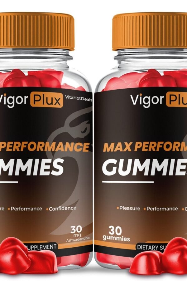 2 Pack Vigor Plux Gummies for Men, VigorPlux Advanced High Potency Formula