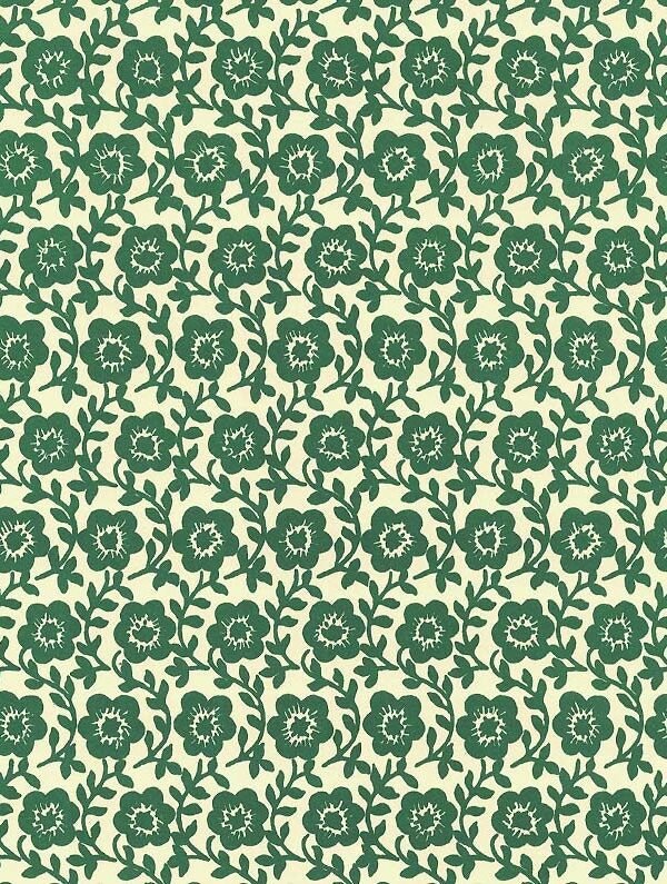 2 Sheets Green Floral Print Italian Paper ~ Carta Varese Italy Ipv839Gr X2