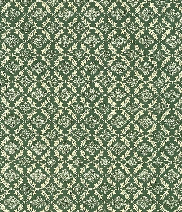 2 Sheets Italian Green Rose & Leaf Print Paper ~ Carta Varese Italy Ipv819Gr X2