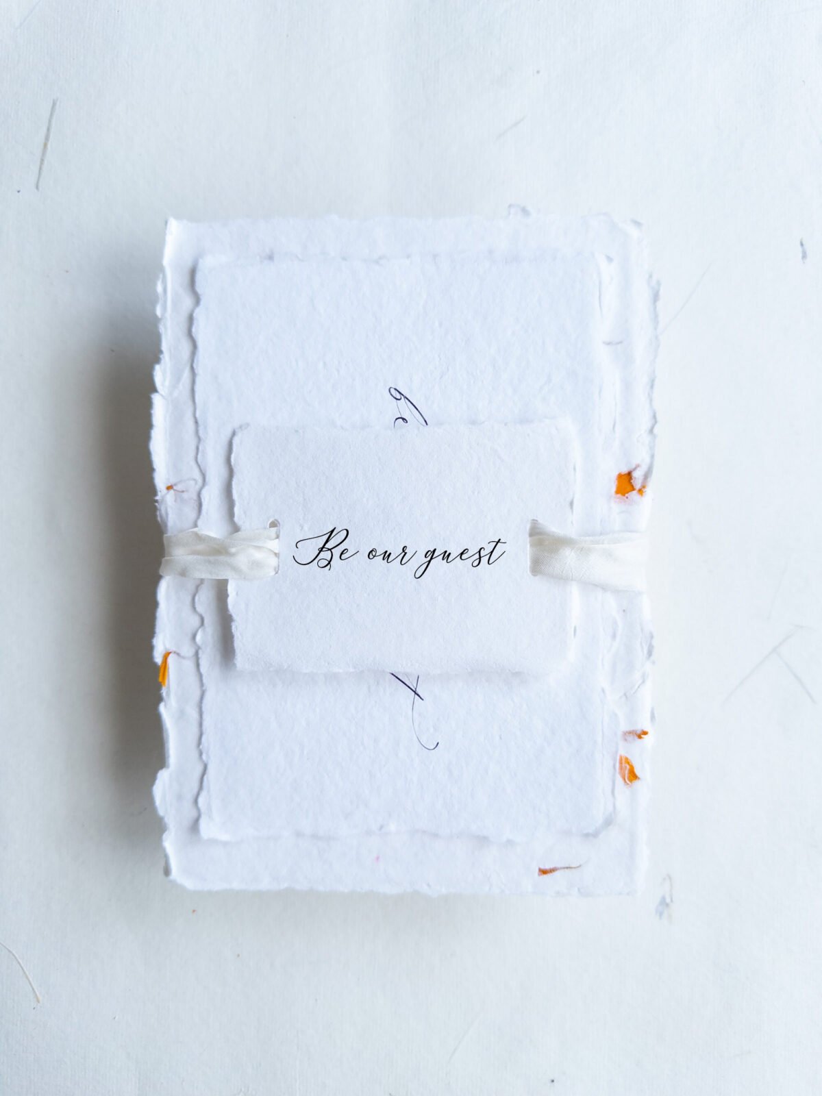 2.5x 3.5 Inch Paper Deckle Edge Banner, Place Cards, Handmade Edge Paper, Calligraphy Papier Fait Main, Faire Part