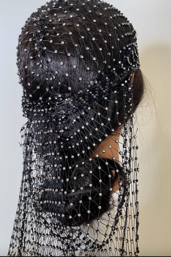 20'' Rhinestone Durag With Crystals | Festival Diamond Head Wrap Rave Wear Sparkling Embellished Bling Headscarf For Parties