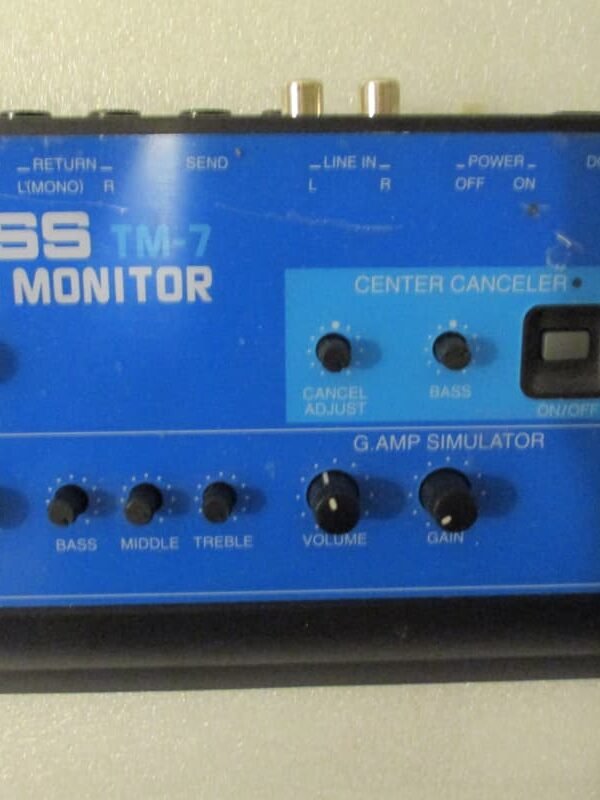 2000s Boss TM-7 Guitar Monitor Blue