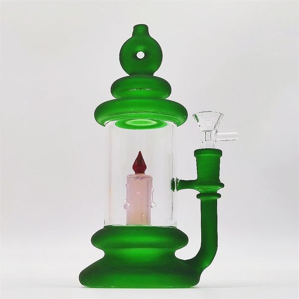 2025 Glass Bongs Halloween Glass Gift 20CM 8 Inch Green Lamp Style Candle Filter Variety Kind Hookah Water Pipe Bong Heady Bong 14mm Bowl